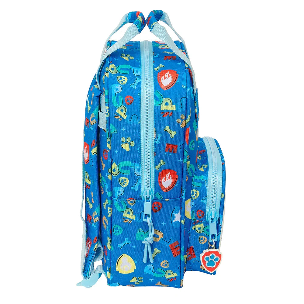 Blauer Paw Patrol Rucksack mit Reißverschlüssen und Pfotenabdruck-Anhänger