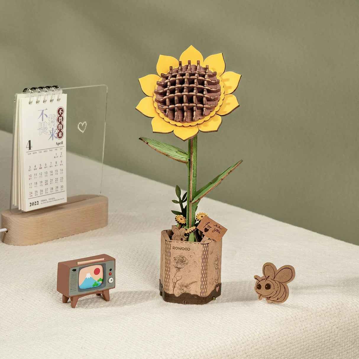 Sonnenblume - Holzbausatz Blume