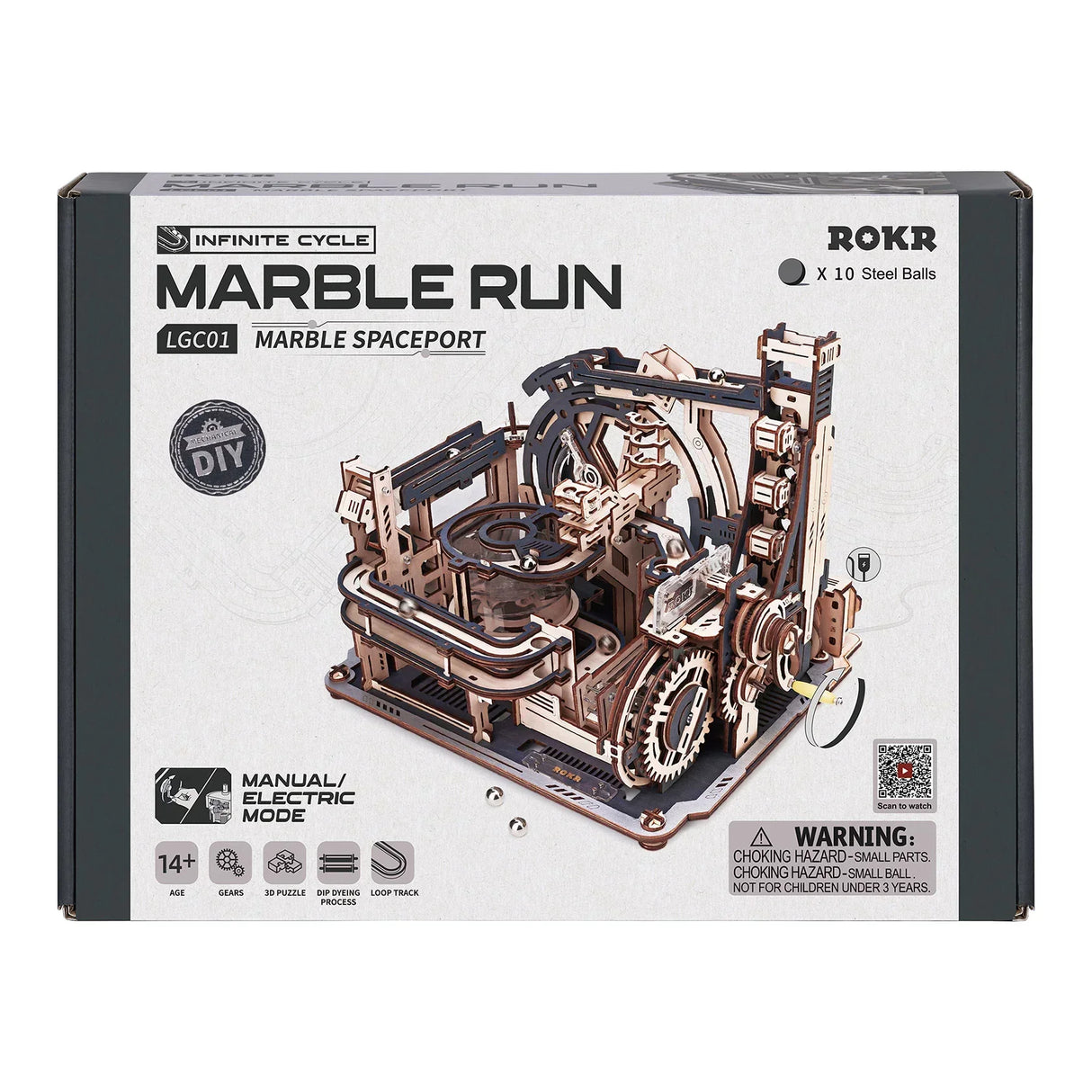 Circuit à billes Spaceport - Kit de construction en bois 3D