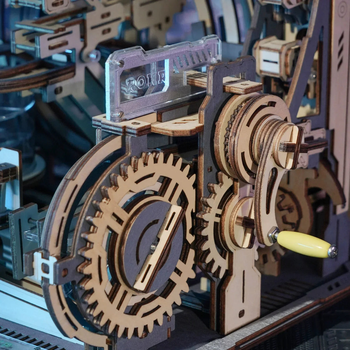 Circuit à billes Spaceport - Kit de construction en bois 3D