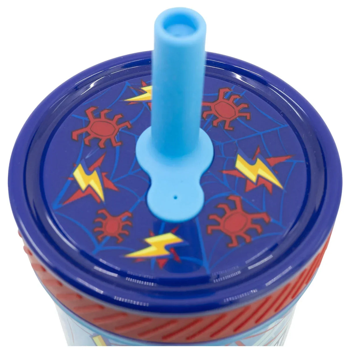 Gobelet Spiderman « Dimension » - Résistant aux chutes - Anti-fuite avec paille en silicone (370 ml)