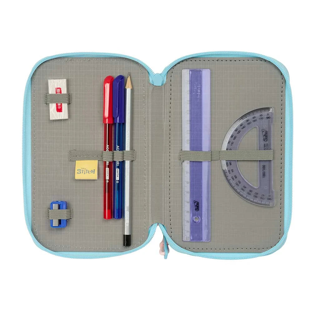 Stitch "Ohana" - Etui inkl. Stifte, Spitzer und Radiergummi (37 Teile)