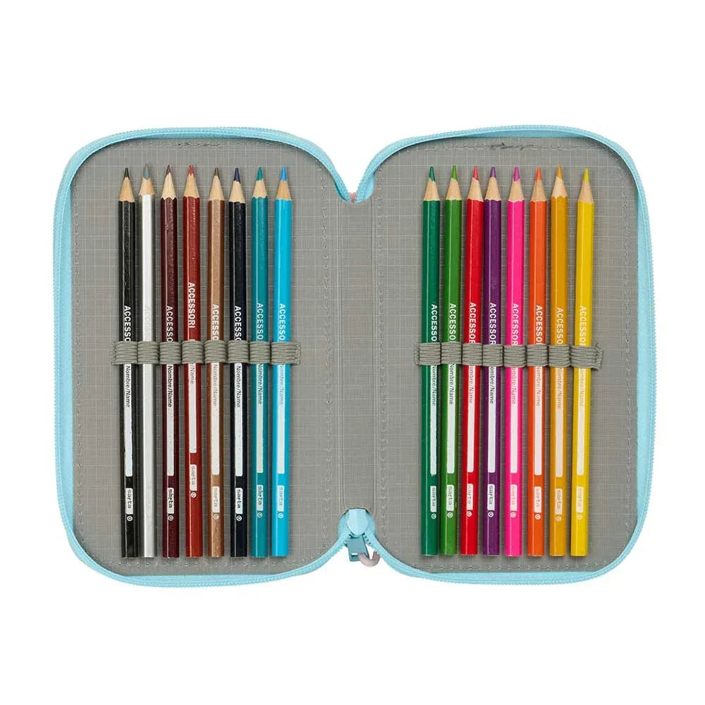 Stitch "Ohana" - Trousse incluant crayons, taille-crayon et gomme (37 pièces)