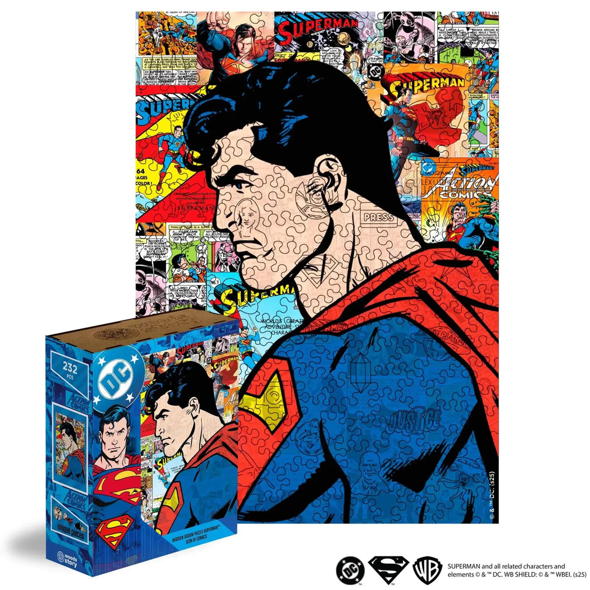 Superman - Comic Icon (232 Teile) - Holzpuzzle