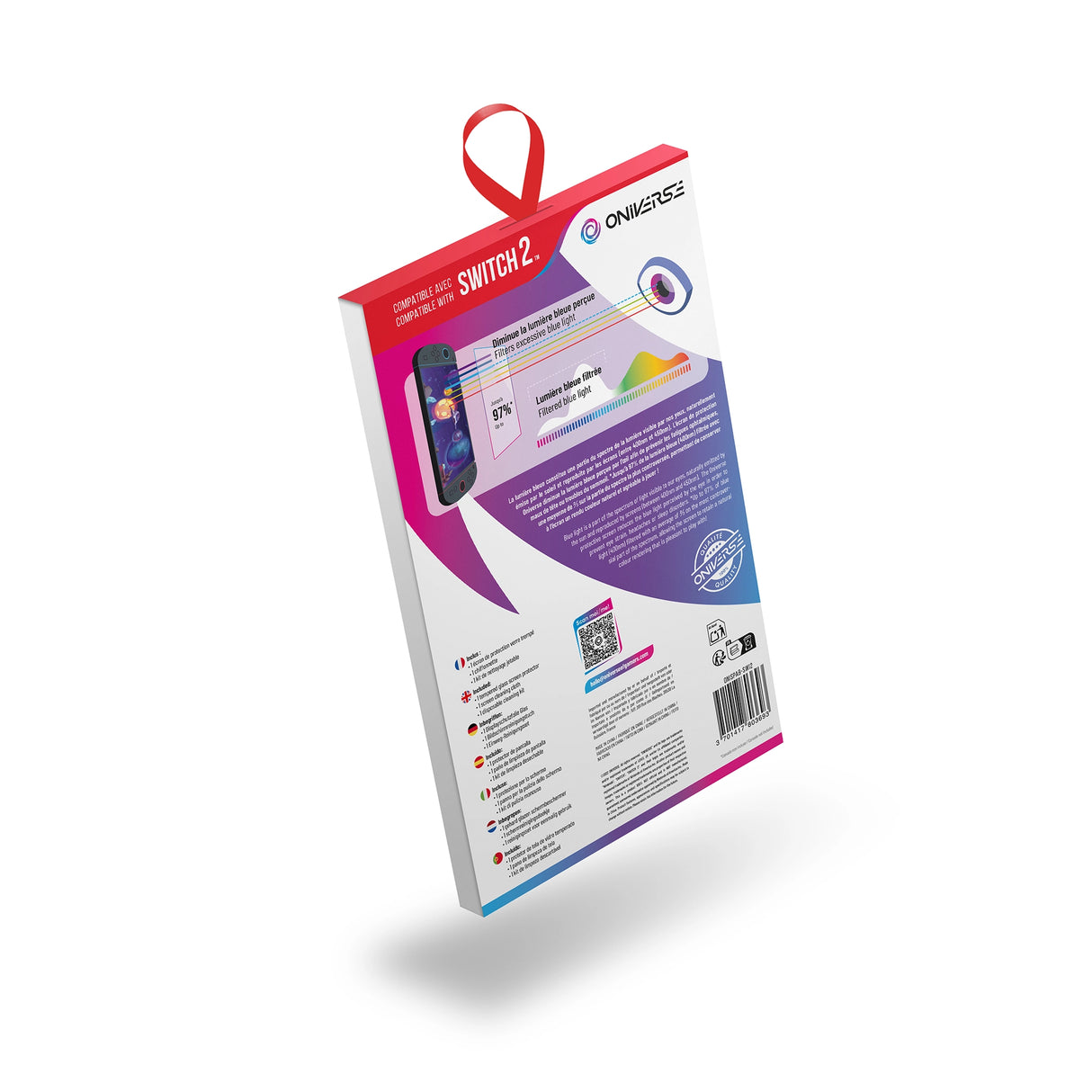 Switch 2™ Schutzfolie mit Blaulichtfilter - Gaming-Zubehör