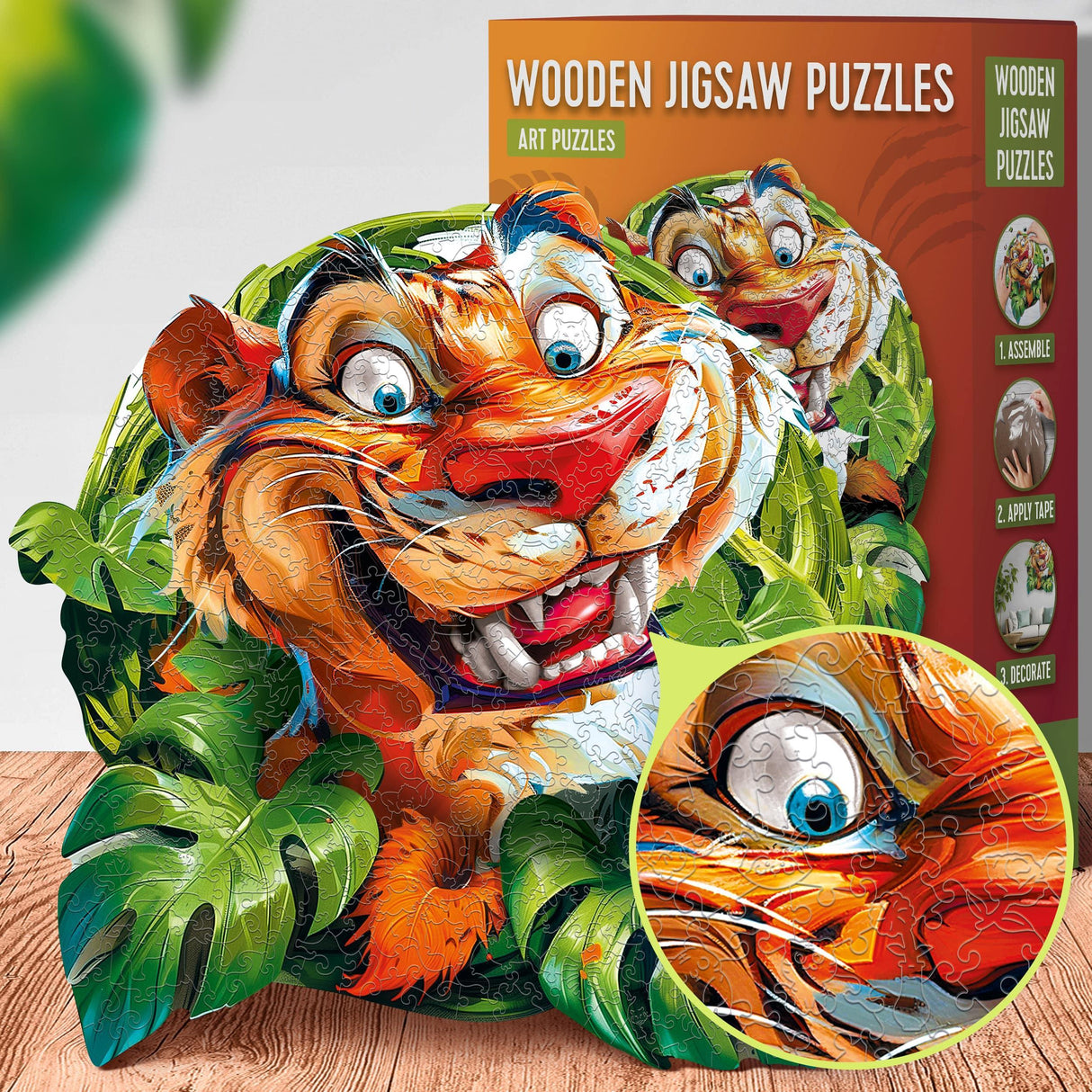 Tigre (200 pièces) - Puzzle en bois