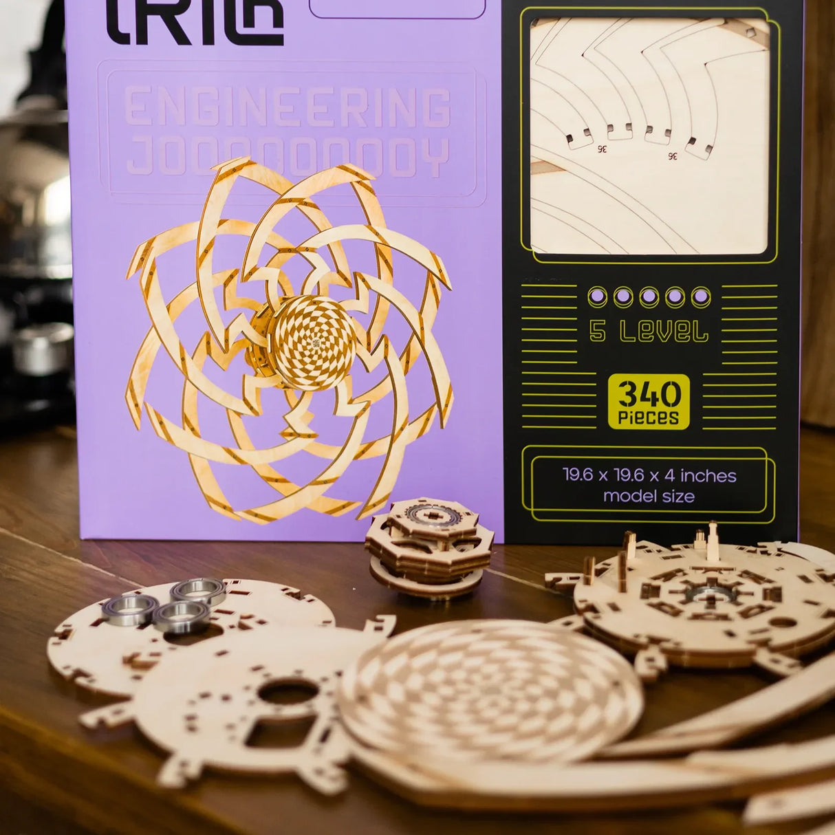 Hypnotic Vortex - Kit de construction en bois 3D