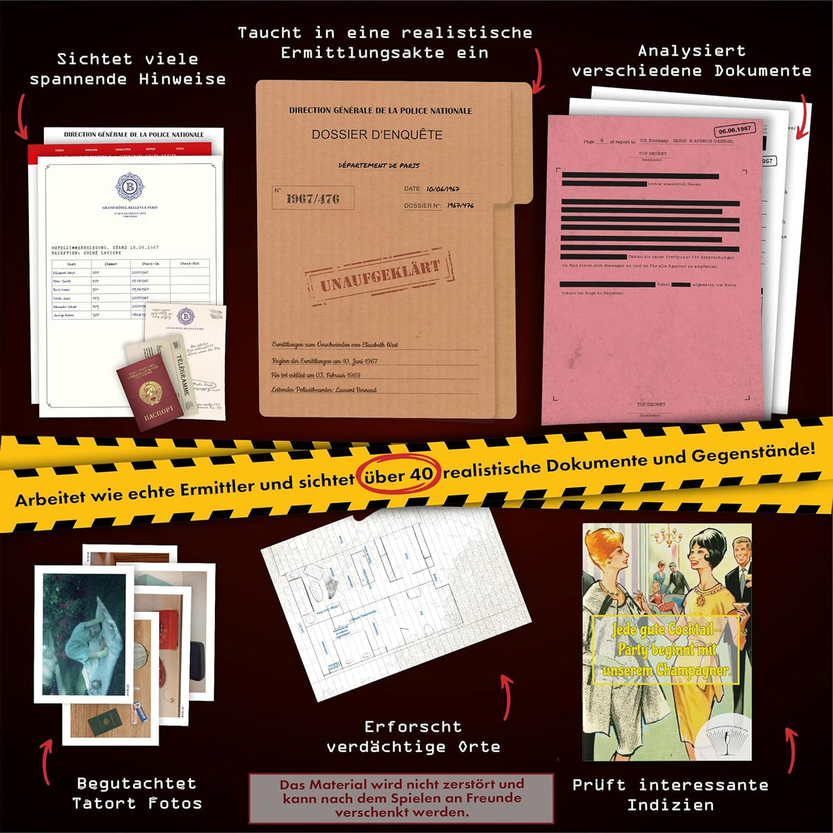 Cold Case Detectives - Vermisst in Paris 1967 - Krimispiel