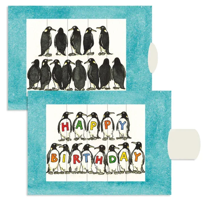Pinguine - Geburtstagskarte