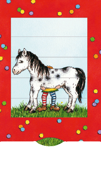 Pippi Langstrumpf - Grusskarte