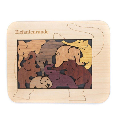 Elefantenrunde - Legepuzzle - Knobelspiel - derdealer.ch