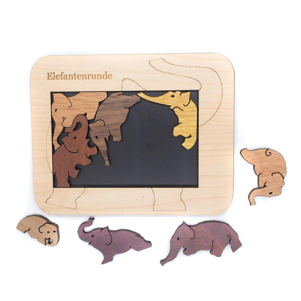 Elefantenrunde - Legepuzzle - Knobelspiel - derdealer.ch