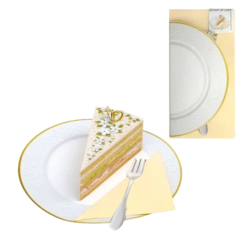 Hochzeitstorte - Pop-Up-Karte - derdealer.ch
