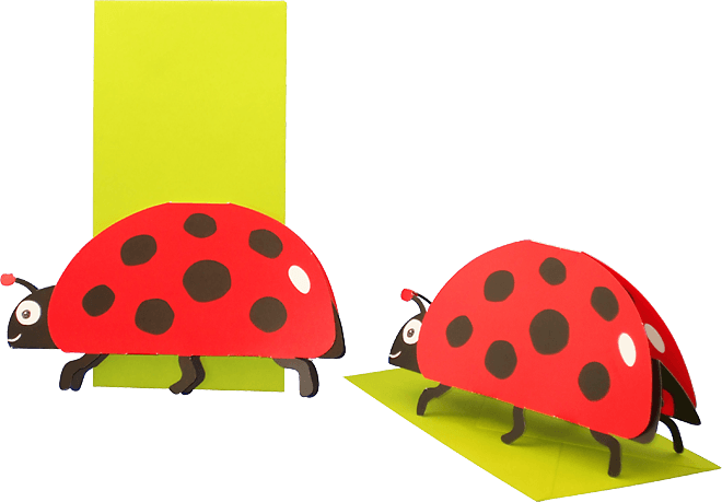 Marienkäfer - 3D Grusskarte - derdealer.ch