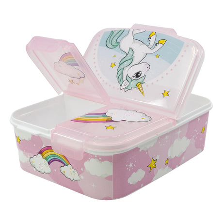 Einhorn Rainbow - Lunchbox mit Fächern - derdealer.ch