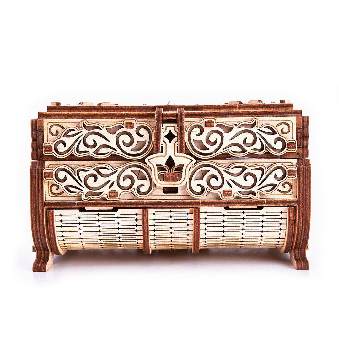 Schatzkiste mit Swarovski®- Schmuck - 3D Holzbausatz - derdealer.ch