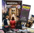 MAGNIFICUM Krimispiel Mord in der vierten Etage: Blick auf die Verpackung und den gesamten Spielinhalt