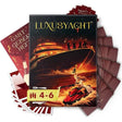Spielbox Luxusyacht von Mord bei Tisch mit Yachtmotiv, Rollenheften, Gastgeberheft und Karten.