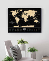 Travel Map® Black World - Rubbel-Weltkarte / Scratch Map