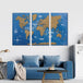 Enjoy The Wood - 2D Weltkarte aus Kork - Ocean / M (71 x 112 cm)
