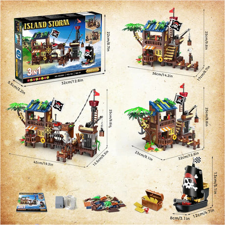 3-in-1 Piratenwelt - Klemmbausteine