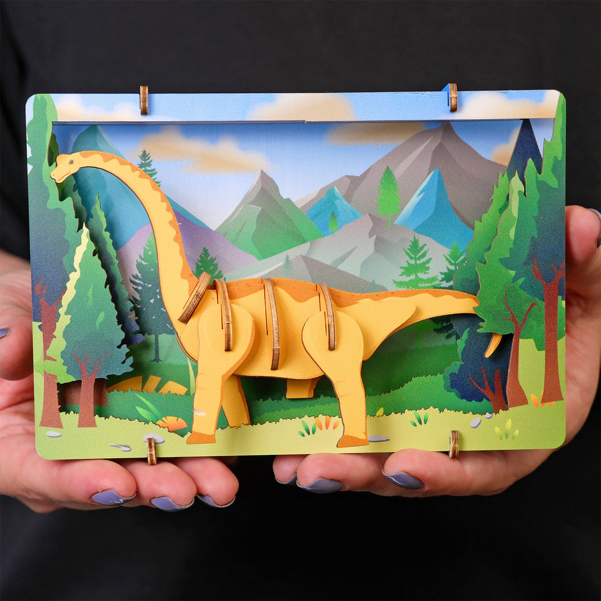 Brontosaure - Modèle 3D en bois