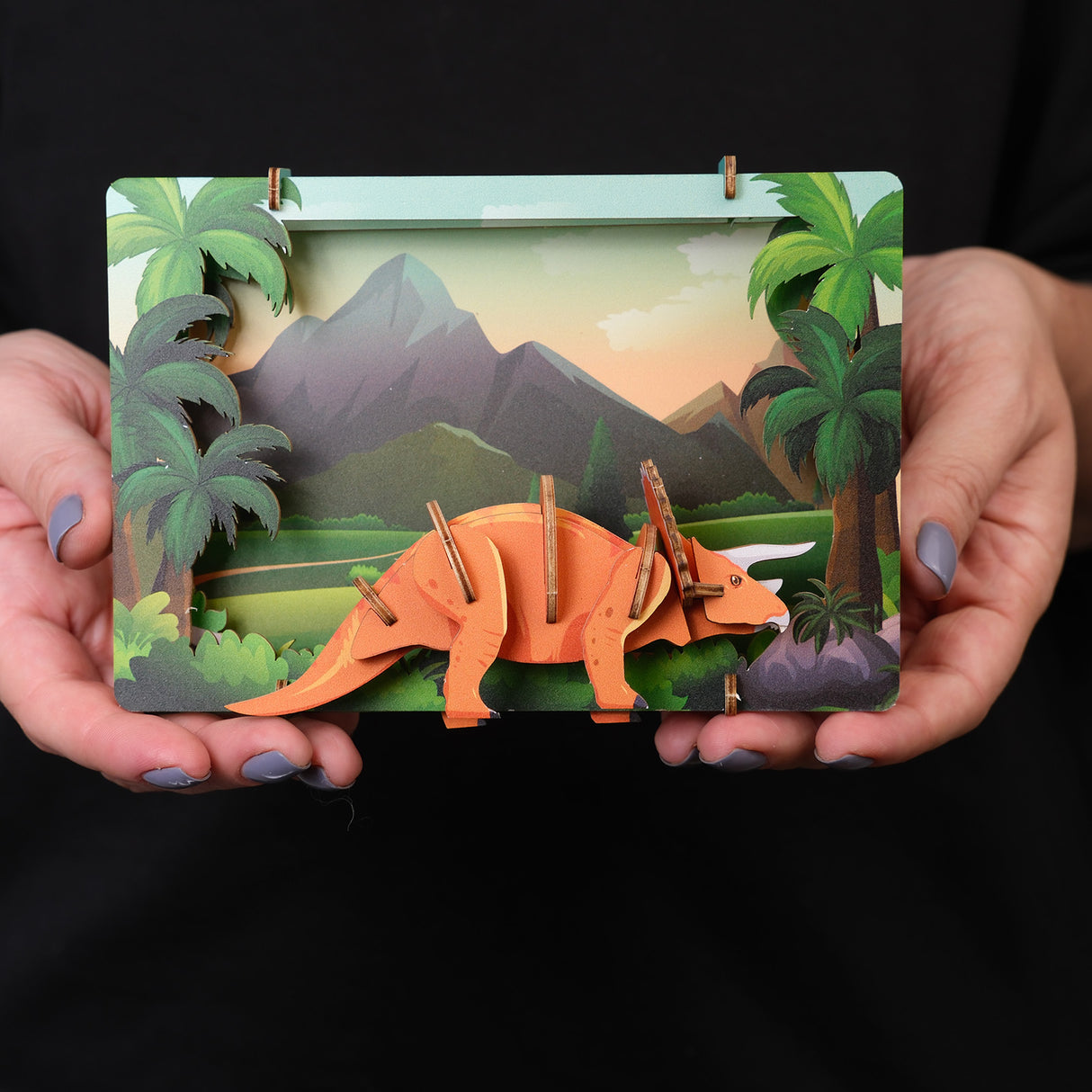 Tricératops - Modèle 3D en bois