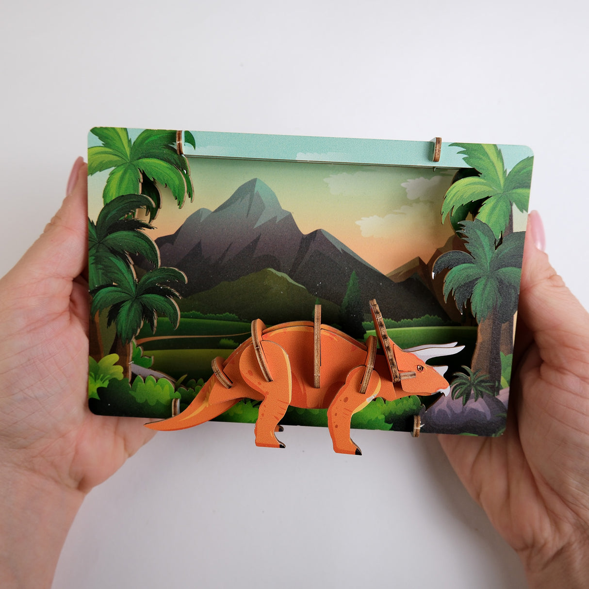 Tricératops - Modèle 3D en bois