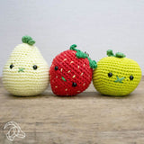 Bijou de sac fraise - set au crochet