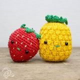 Bijou de sac fraise - set au crochet