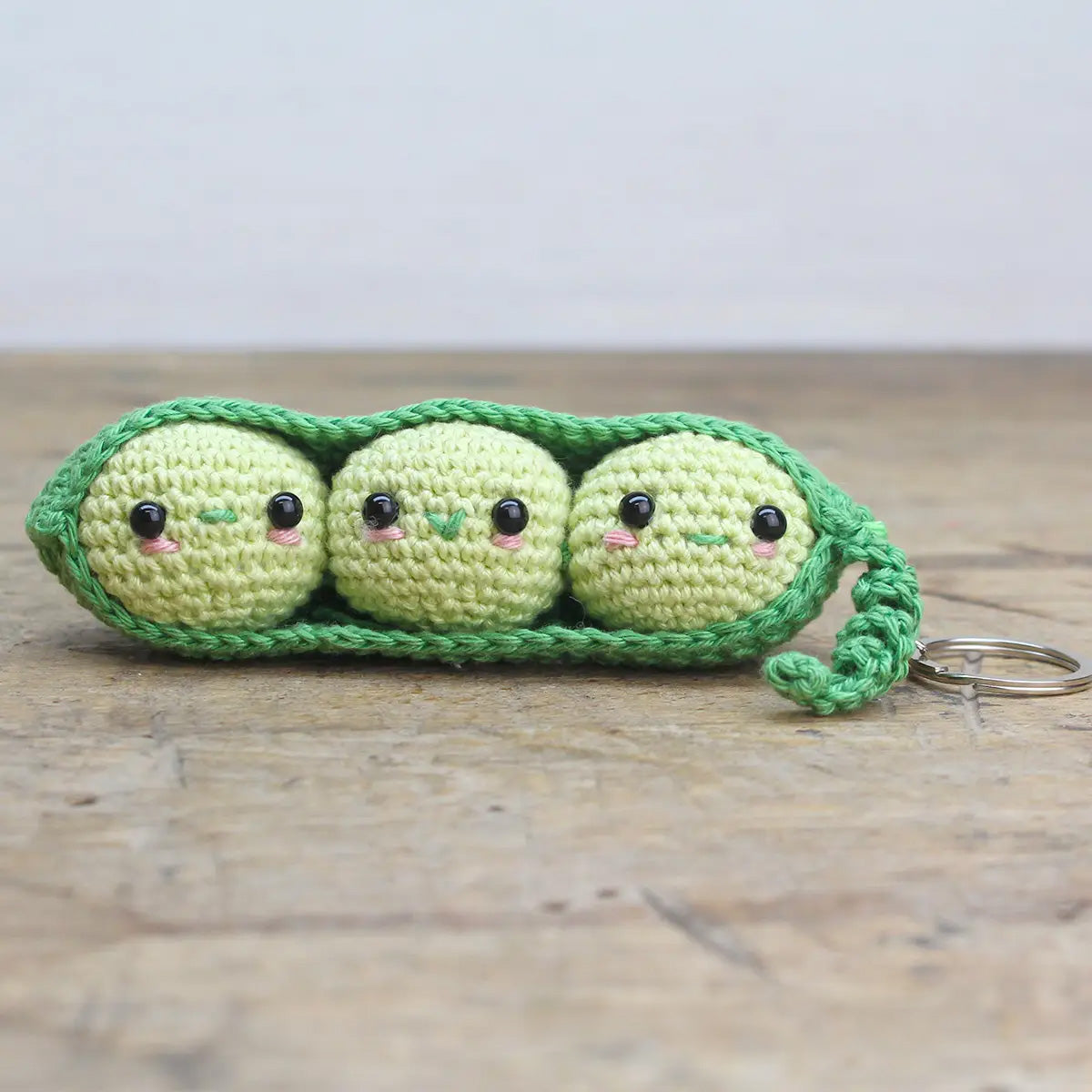 Taschenanhänger Erbsen - Häkelset