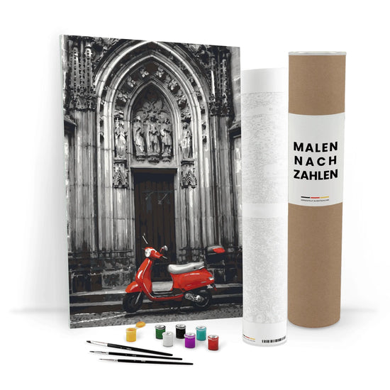 ZenPainting - Rote Vespa - Malen nach Zahlen