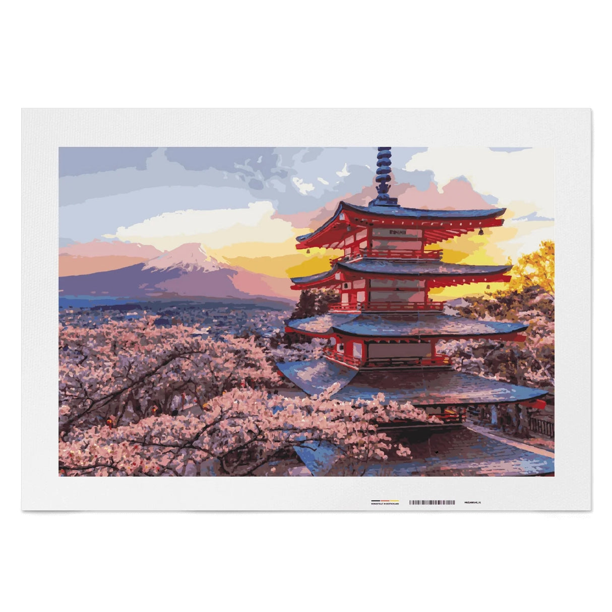 Chureito Pagoda (Fujiyoshida, Japan) - Malen nach Zahlen