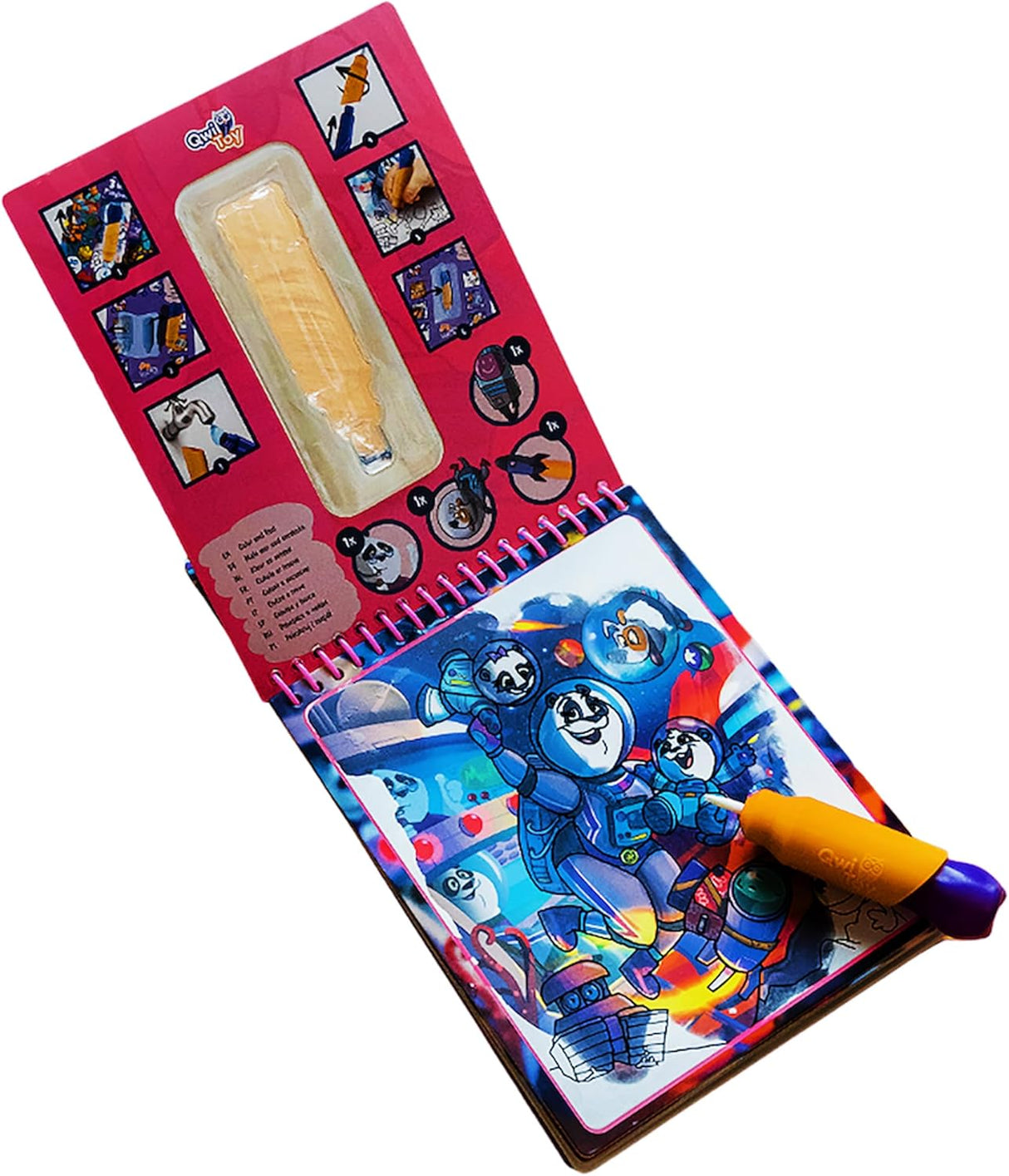 Weltraum-Abenteuer im Magic Adventures Wassermalbuch – einfach mit Wasser die bunten Pandas zum Vorschein bringen. 58347556340096