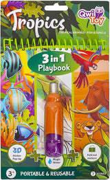 QwiToy 3-in-1 Playbook Tropics – Das farbenfrohe Dschungel- und Unterwasserabenteuer für Kinder ab 3 Jahren. 58347556241792
