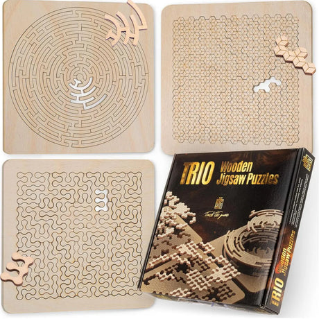 Escape Welt Legerätsel WOOD Trio - Holzpuzzle EW-WOOD-TRIO