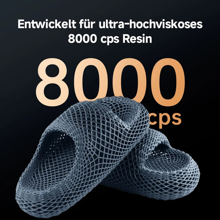Photon P1 verarbeitet hochviskose Resins bis 8000 cps