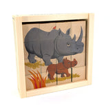 Wildtiere (16 Würfel) - Würfelpuzzle