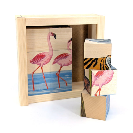 Zootiere (9 Würfel) - Würfelpuzzle