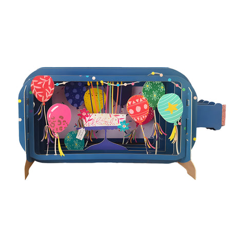 Ballons - 3D Pop-Up Geburtstagskarte