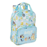 Bluey und Bingo Rucksack mit Karomuster und Figuren