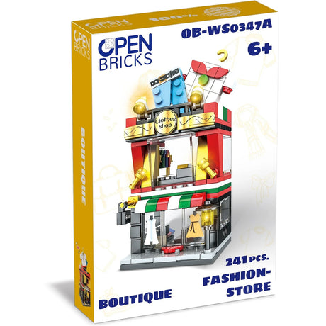 Open Bricks Klemmbaustein Set Fashion Store mit 241 Teilen in der Produktverpackung