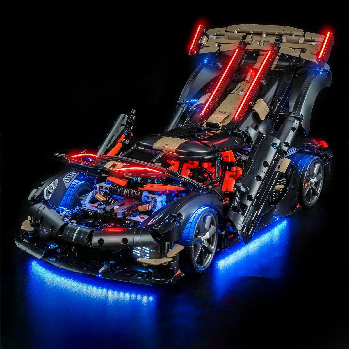 LED Licht Set für LEGO Koenigsegg Sadair's Spear Hypercar (42232) inkl. Fernbedienung