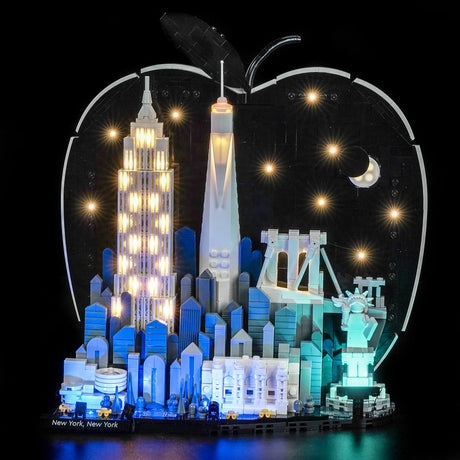 BrickBling LED Licht Set für LEGO New York City - The Big Apple (21066) inkl. Fernbedienung P119701