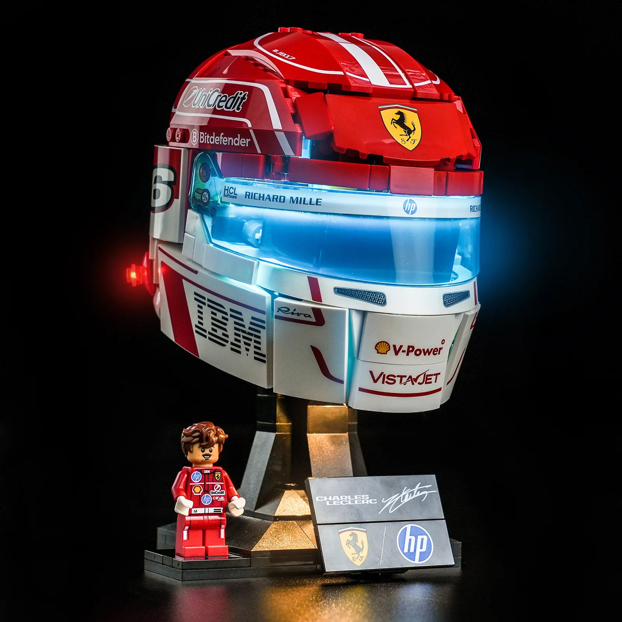 LED Licht Set für LEGO Scuderia Ferrari HP Charles Leclerc Helm (43014)