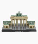 BRYX Klemmbaustein-Modell Brandenburger Tor von schräg oben mit grünen Dächern der Torhäuser