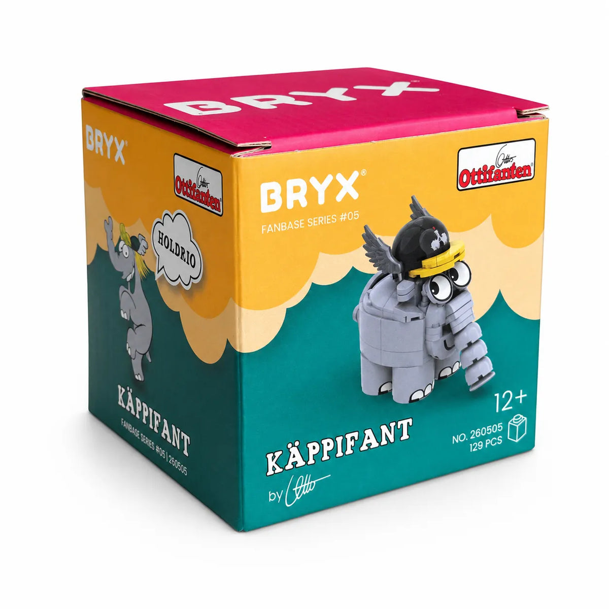 BRYX Käppifant Verpackung, Ottifanten by Otto, Fanbase Series 05 mit 129 Klemmbausteinen