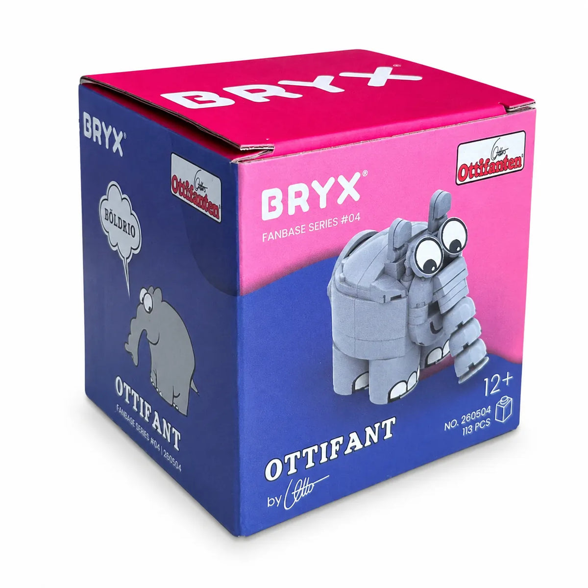 BRYX Ottifant Verpackung, Ottifanten by Otto, Fanbase Series 04 mit 113 Klemmbausteinen