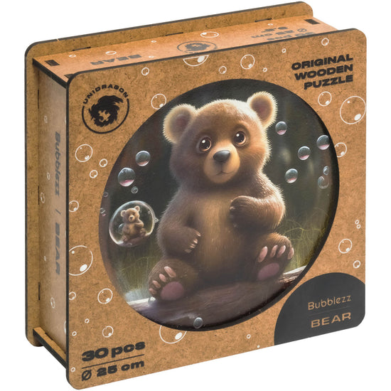 Unidragon  Puzzle en bois Bubblezz Bear pour enfants avec 30 pièces