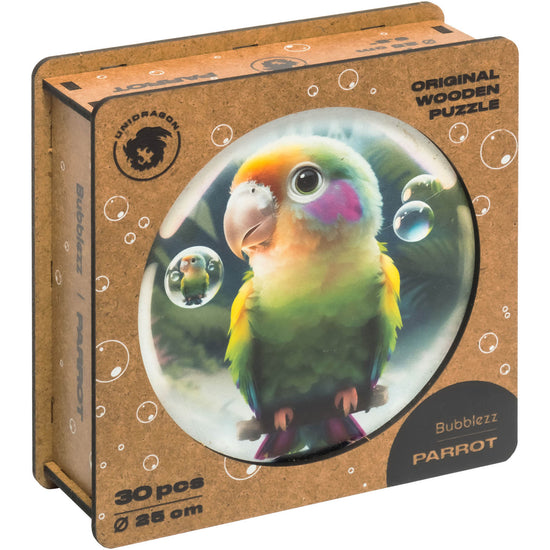 Unidragon - Bubblezz Perroquet (30 pièces) - puzzle en bois pour enfants
